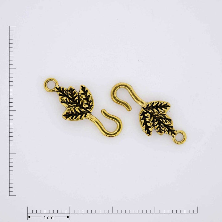 Leaf clasp gold jewelry findings