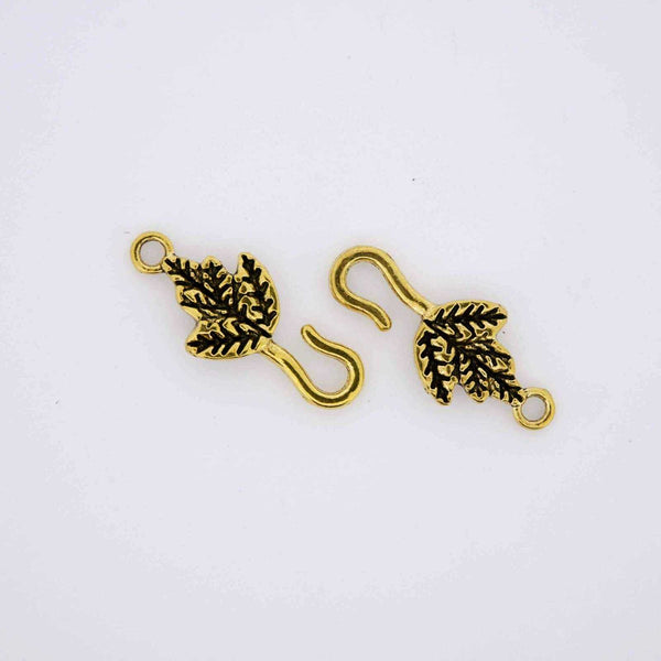 Leaf clasp gold jewelry findings