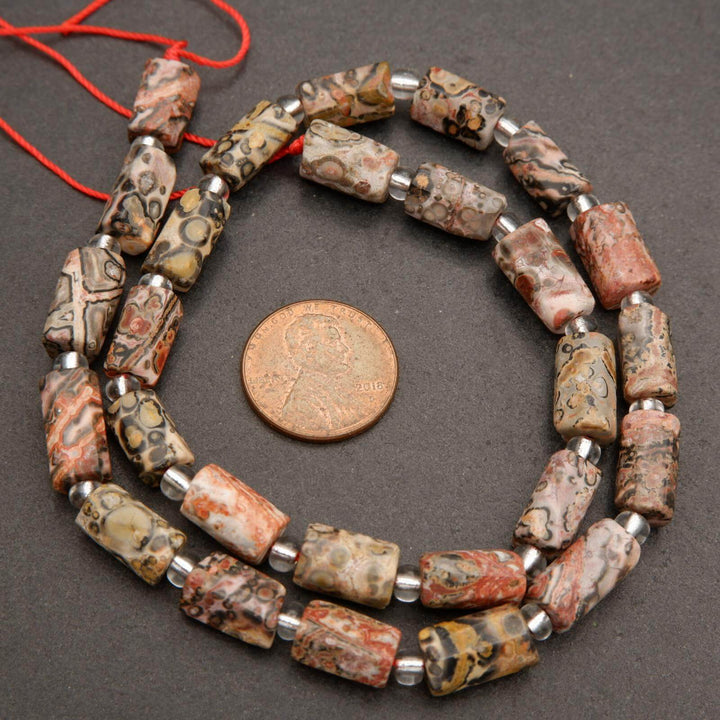 Leopard Skin Jasper · Smooth · Freeform Tube · 8mm, Tejas Beads, Beads