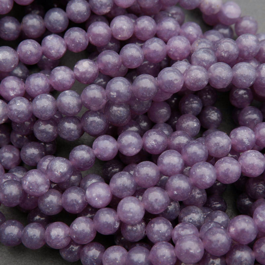 Purple Beads with silver mica flakes.