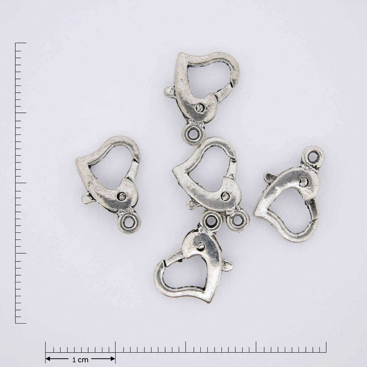 Lobster clasp heart silver jewelry findings
