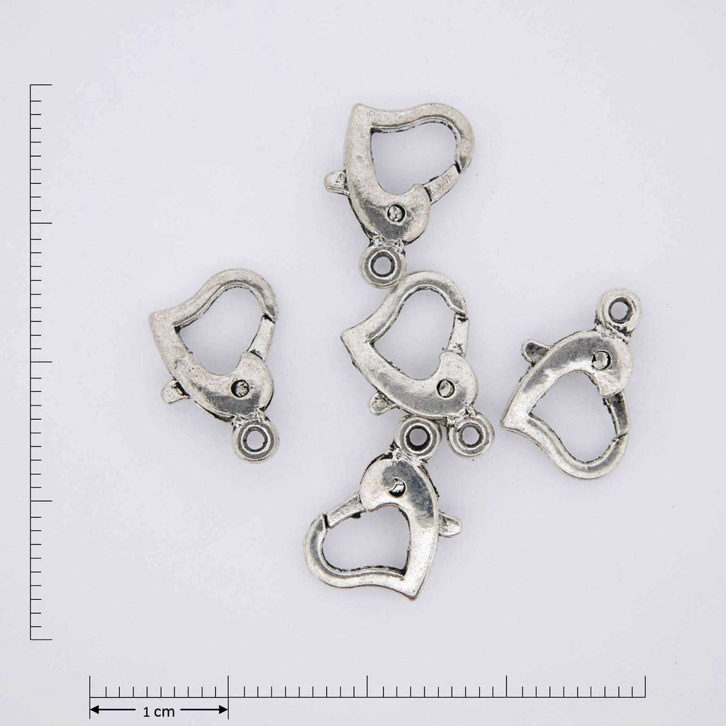 Lobster clasp heart silver jewelry findings