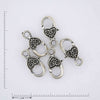 Lobster clasp heart engraved silver jewelry findings