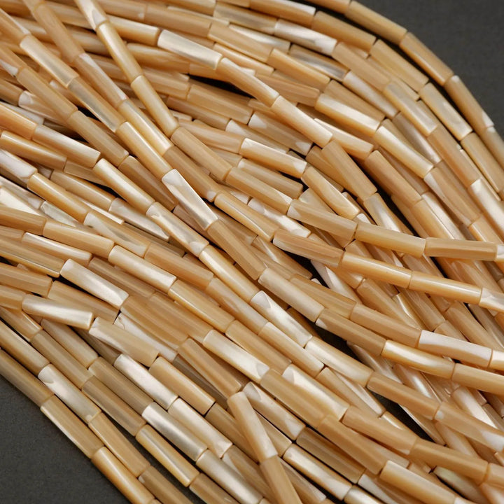 Mother of Pearl · Smooth · Tube · 4x14mm, Tejas Beads, Beads