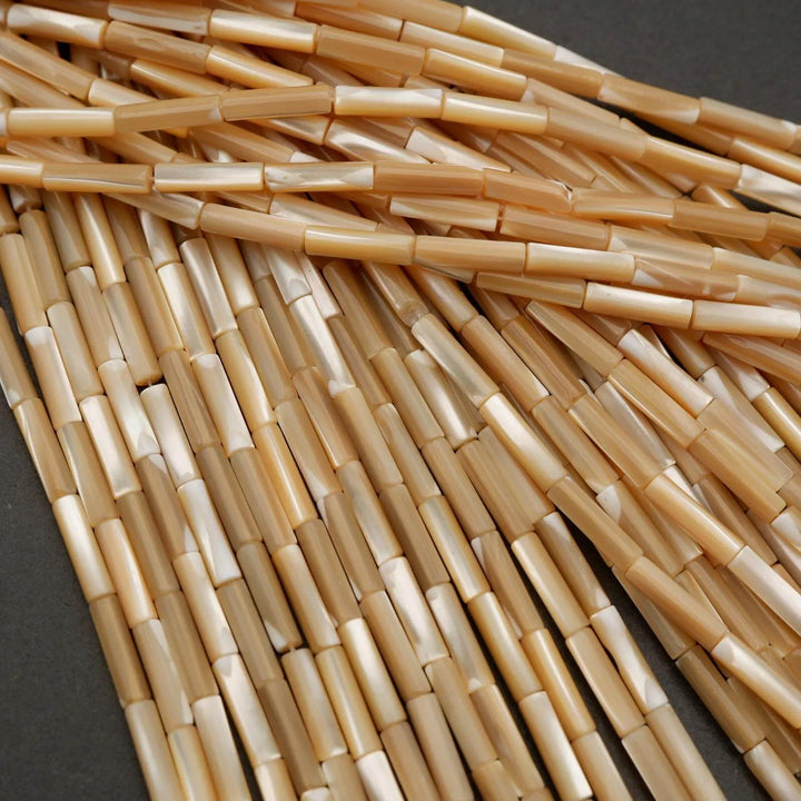 Mother of Pearl · Smooth · Tube · 4x14mm, Tejas Beads, Beads