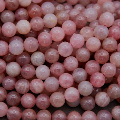 Madagascar Rose Quartz · Smooth · Round · 6mm, 8mm, 10mm, 12mm