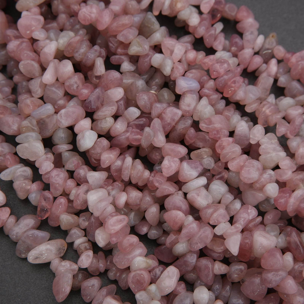 Close-up of pink pebbles on a dark background
