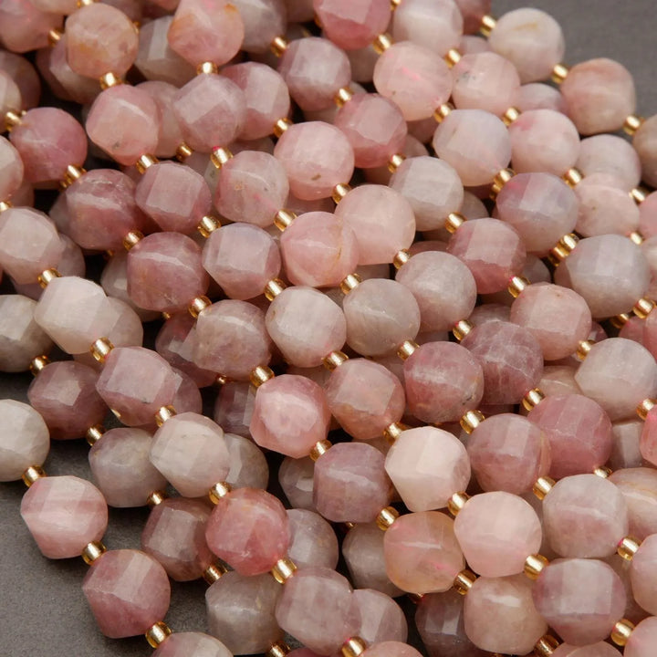 Madagascar Rose Quartz · Faceted · Spiral Sphere · 9mm, 11mm, Tejas Beads, Beads