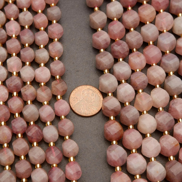 Madagascar Rose Quartz · Faceted · Spiral Sphere · 9mm, 11mm, Tejas Beads, Beads