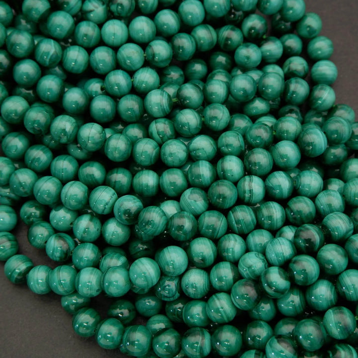 Malachite · Smooth · Round · 6mm, 8mm, 10mm, Tejas Beads, Beads