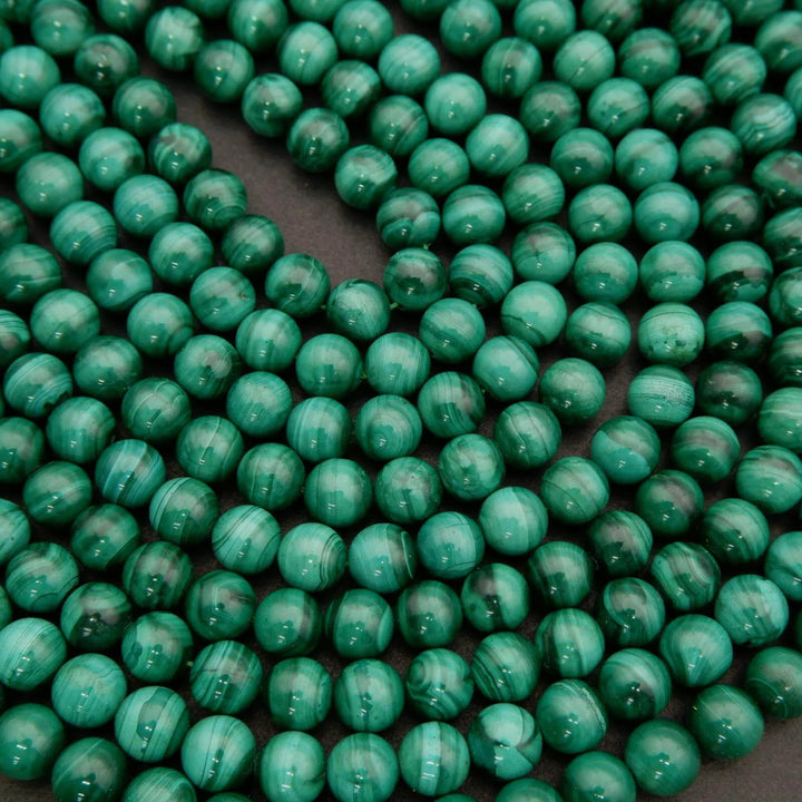 Malachite · Smooth · Round · 6mm, 8mm, 10mm, Tejas Beads, Beads