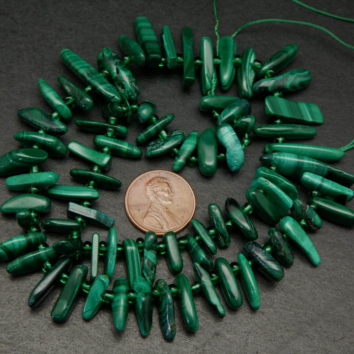 Malachite Beads.