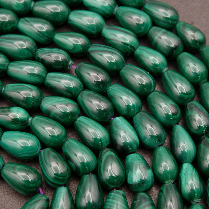 Malachite · Smooth · Teardrop · 6x10mm, Tejas Beads, Beads