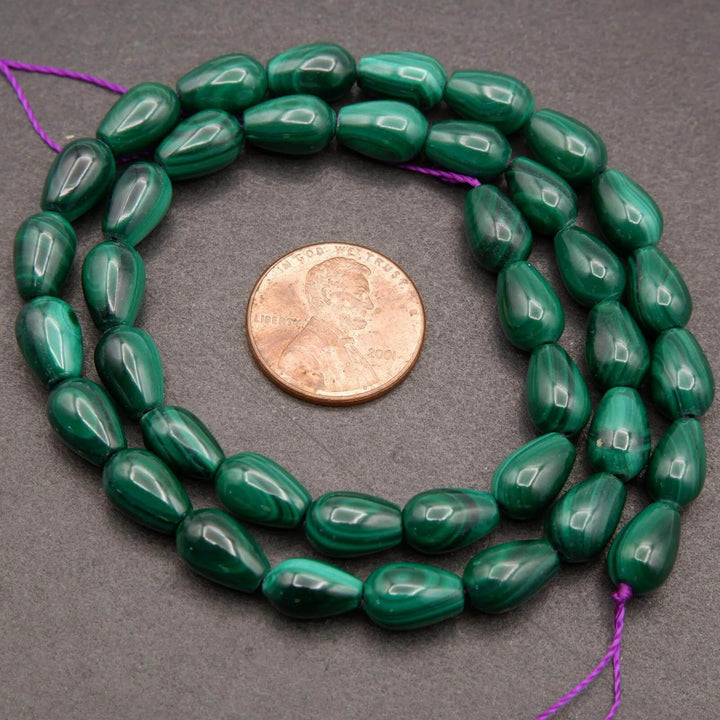 Malachite · Smooth · Teardrop · 6x10mm, Tejas Beads, Beads