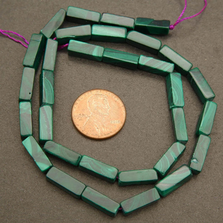 Malachite · Smooth · Square Tube · 4mm, Tejas Beads, Beads