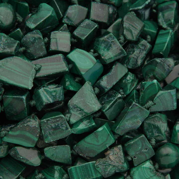 Close-up of green stone chips or pebbles