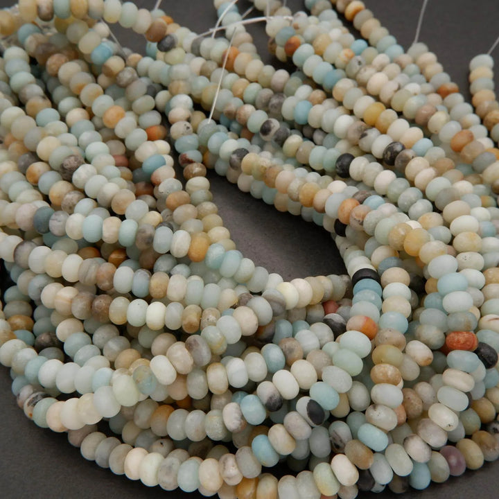 Brazilian Amazonite · Matte · Rondelle · 5x8mm, Tejas Beads, Beads