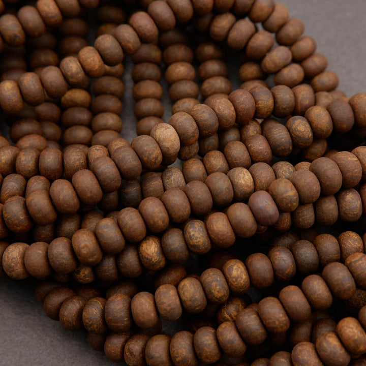 Brown bronzite beads.