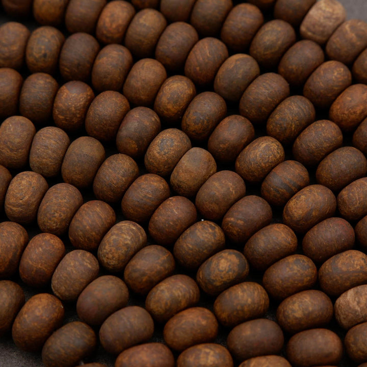 Brown bronzite beads.