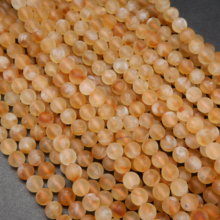 Matte citrine beads.