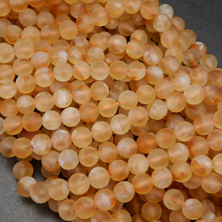 Matte citrine beads.