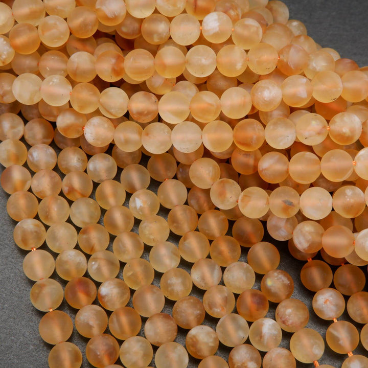 Matte citrine beads.