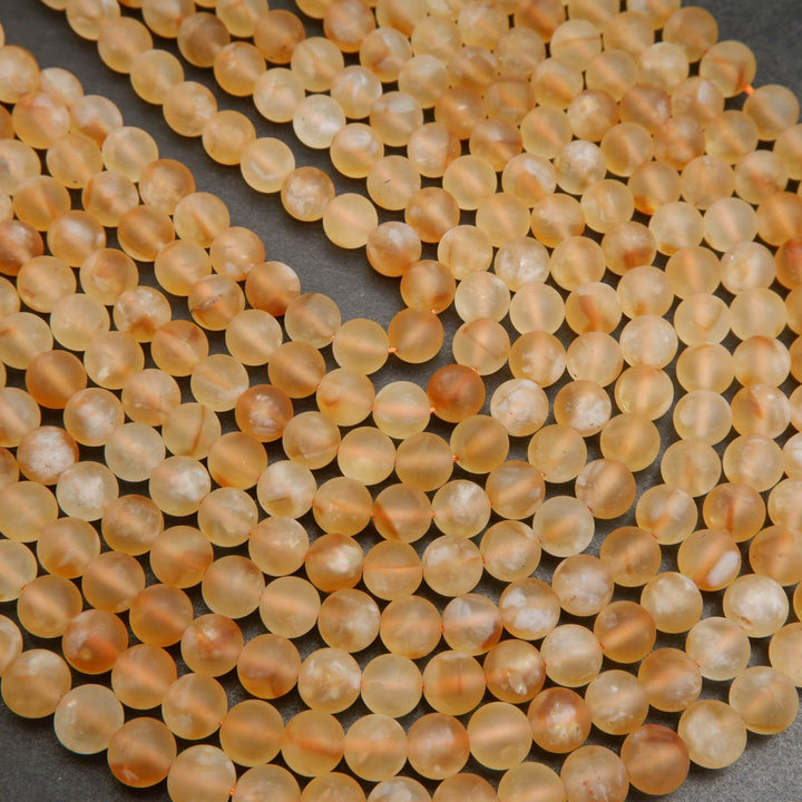 Matte citrine beads.
