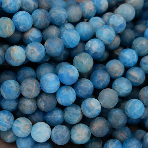 Blue Apatite · Matte · Round · 6mm, 8mm, 10mm, Tejas Beads, Beads