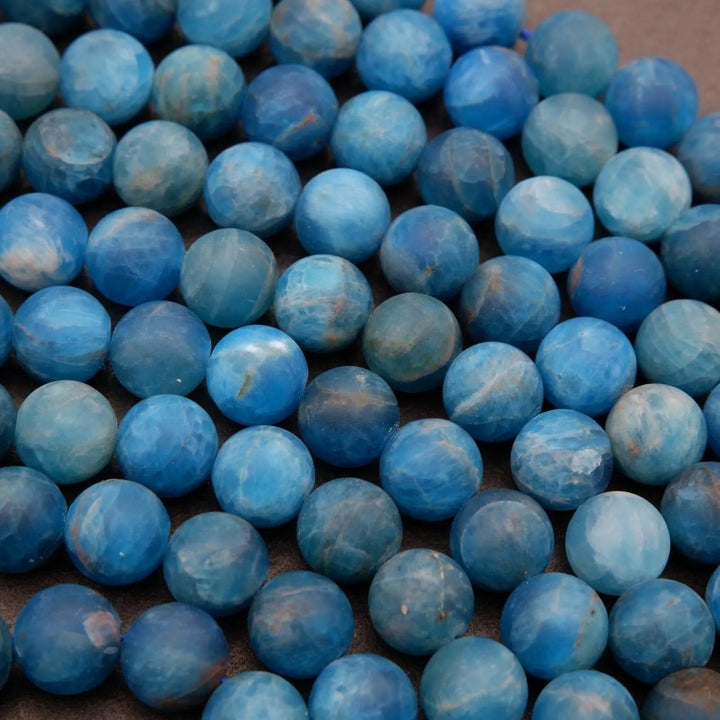 Blue Apatite · Matte · Round · 6mm, 8mm, 10mm, Tejas Beads, Beads