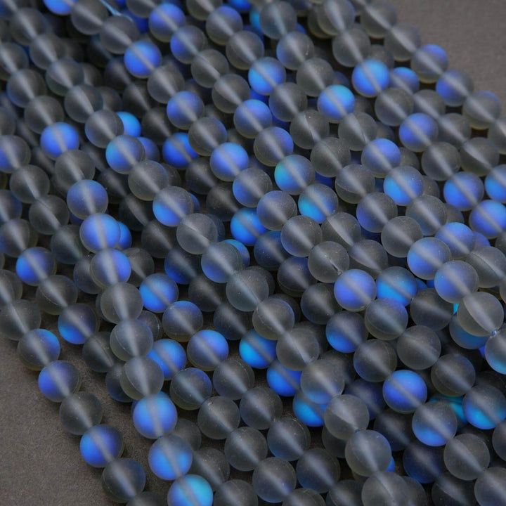 Grey Mystic Aura (syn) · Matte · Round · 6mm, 8mm, 10mm **CLEARANCE**, Tejas Beads, Beads