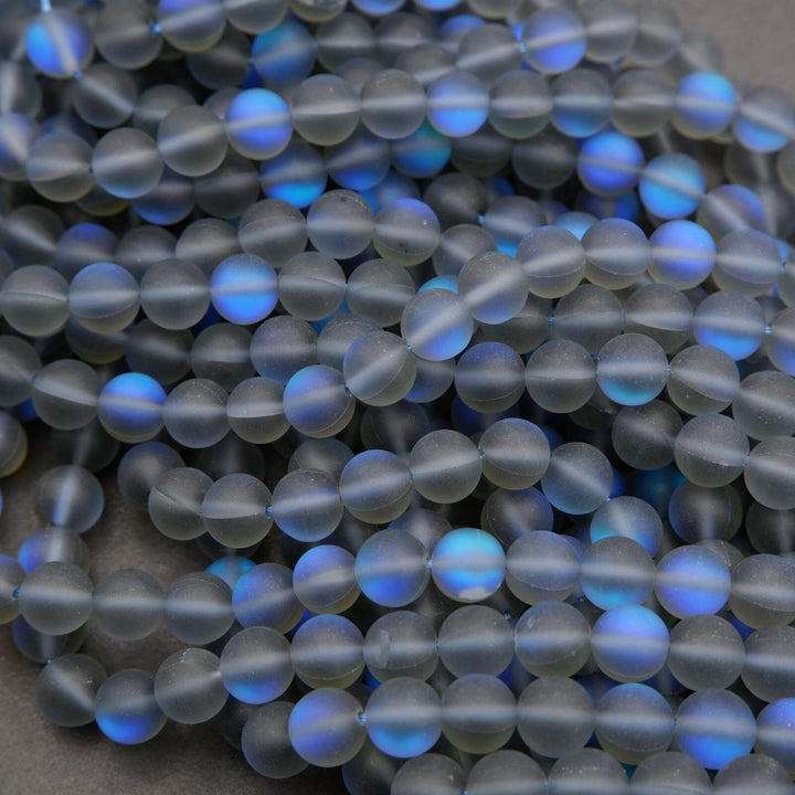 Grey Mystic Aura (syn) · Matte · Round · 6mm, 8mm, 10mm **CLEARANCE**, Tejas Beads, Beads