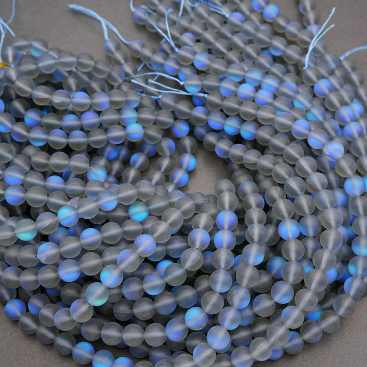 Grey Mystic Aura (syn) · Matte · Round · 6mm, 8mm, 10mm **CLEARANCE**, Tejas Beads, Beads