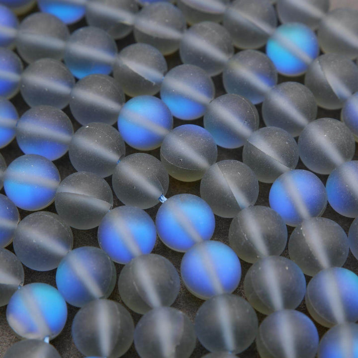 Grey Mystic Aura (syn) · Matte · Round · 6mm, 8mm, 10mm **CLEARANCE**, Tejas Beads, Beads