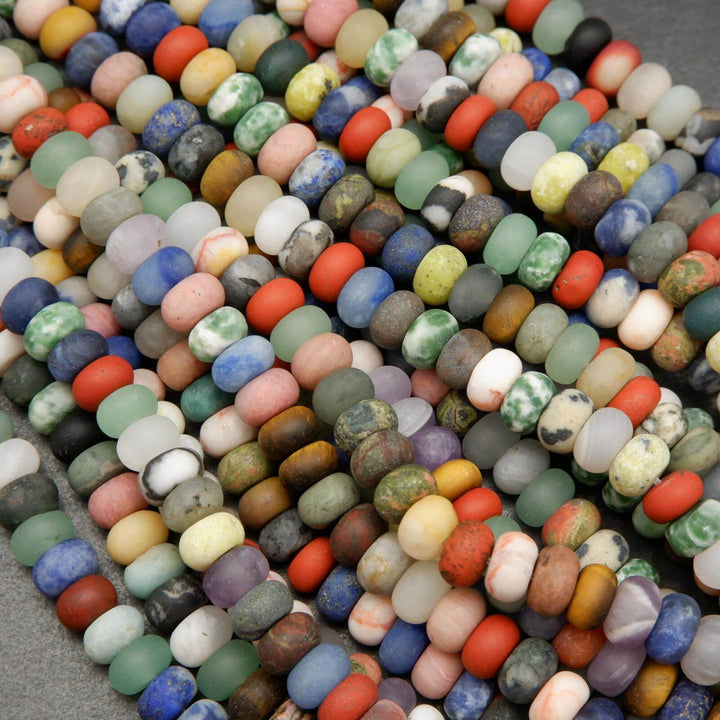 Mixed gemstone beads.