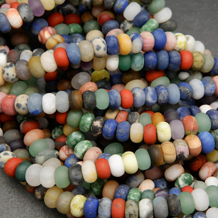 Mixed gemstone beads.