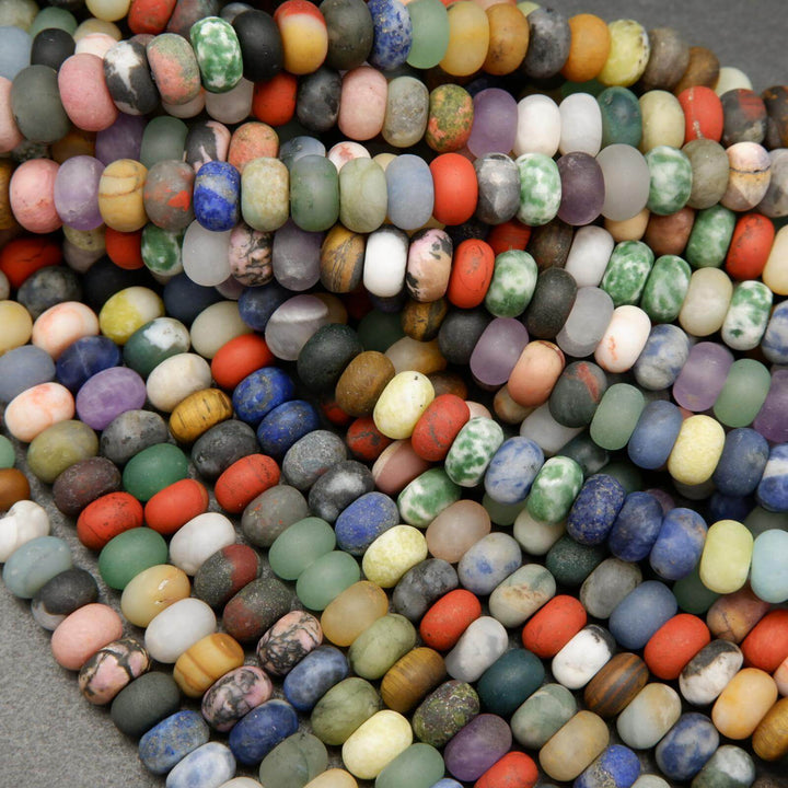 Mixed gemstone beads.