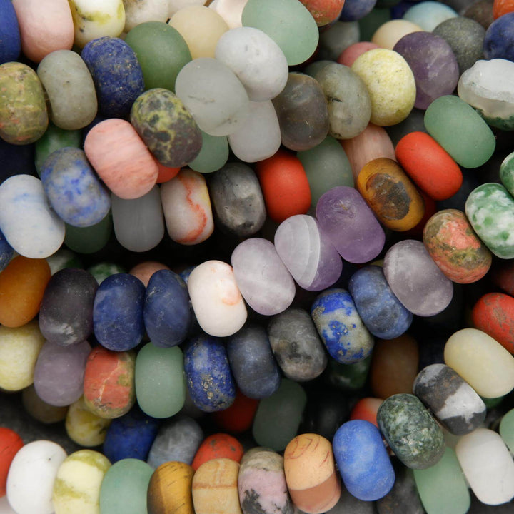 Mixed gemstone beads.