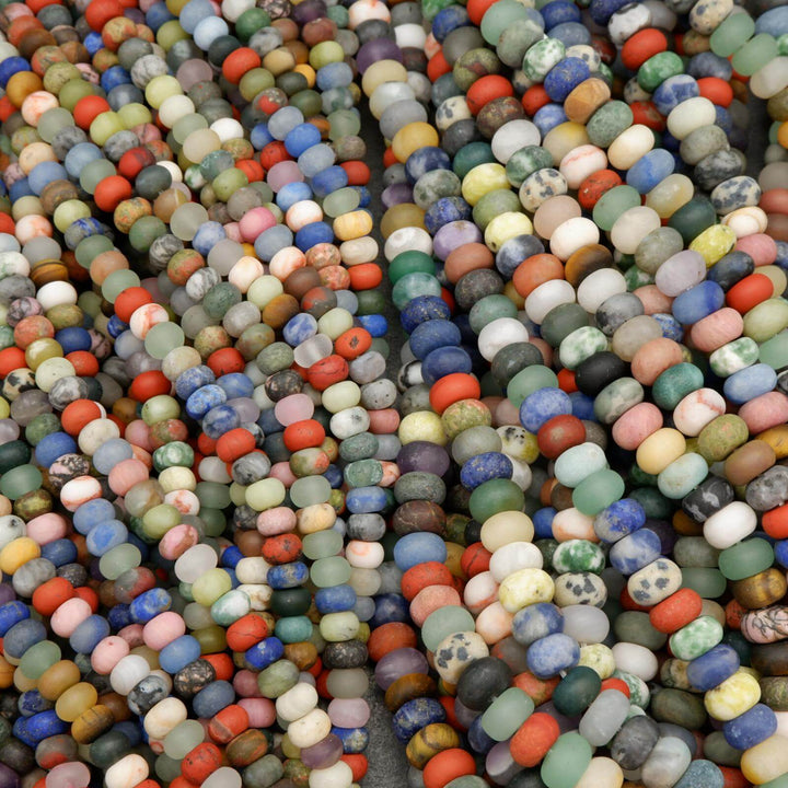 Mixed gemstone beads.