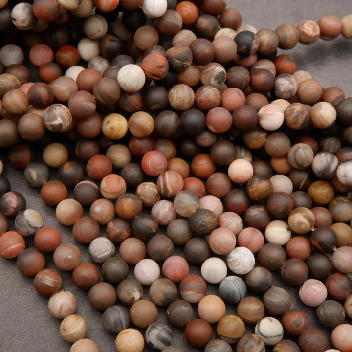Petrified Wood · Matte · Round · 4mm, 6mm, 8mm, 10mm, Tejas Beads, Beads