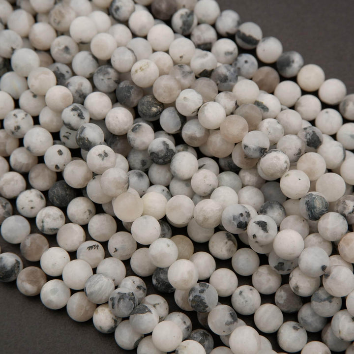 Tourmalated Moonstone · Matte · Round · 8mm, 10mm, Tejas Beads, Beads