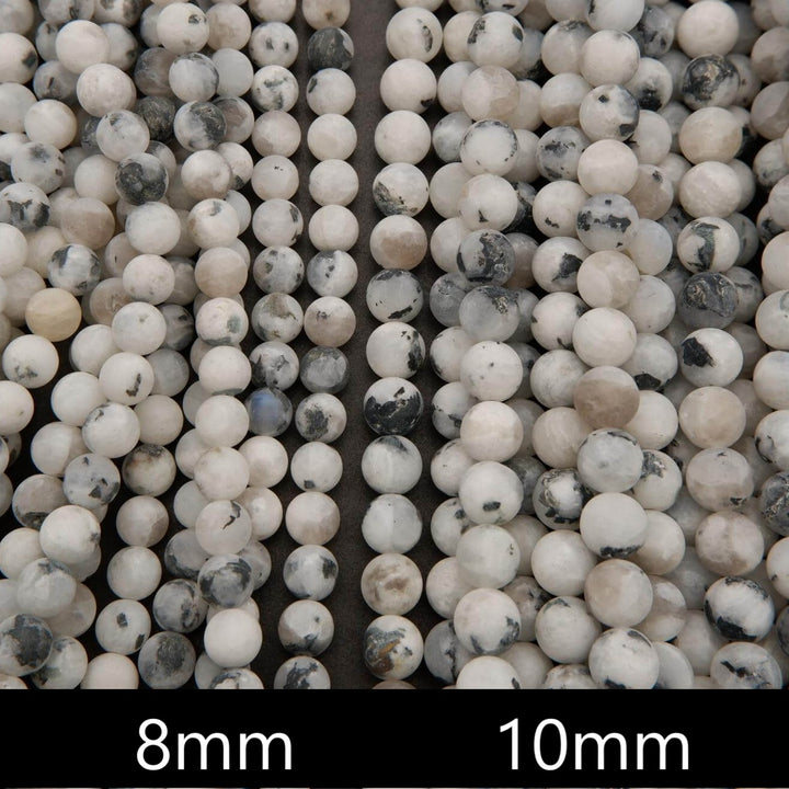 Tourmalated Moonstone · Matte · Round · 8mm, 10mm, Tejas Beads, Beads
