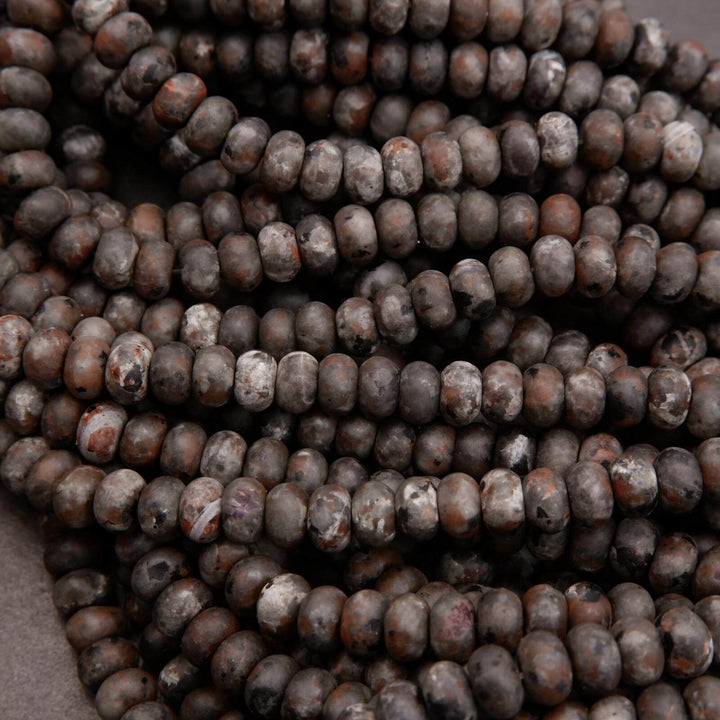 Strands of matte Yooperlite beads with soft, non-glossy finish