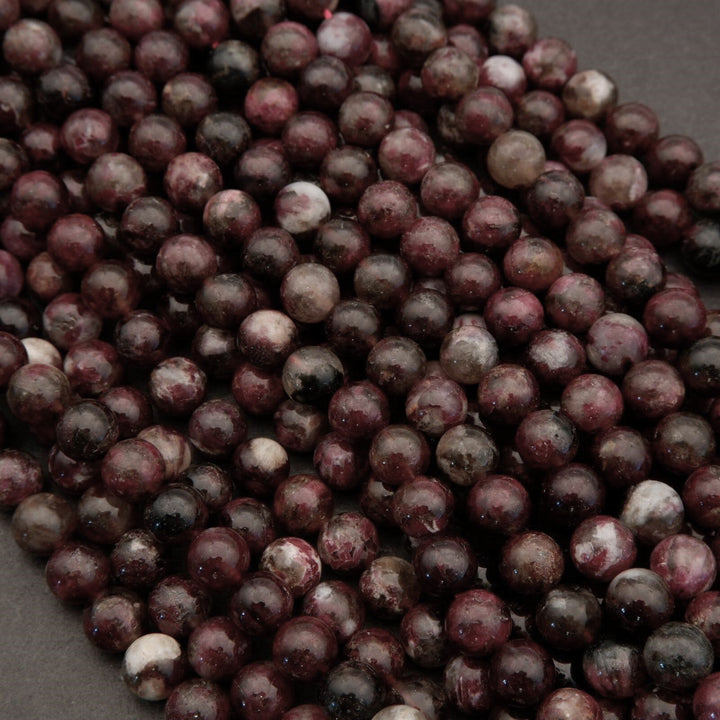 Mauve Rubellite Tourmaline · Smooth · Round · 6mm, 8mm, 10mm **CLEARANCE**, Tejas Beads, Beads