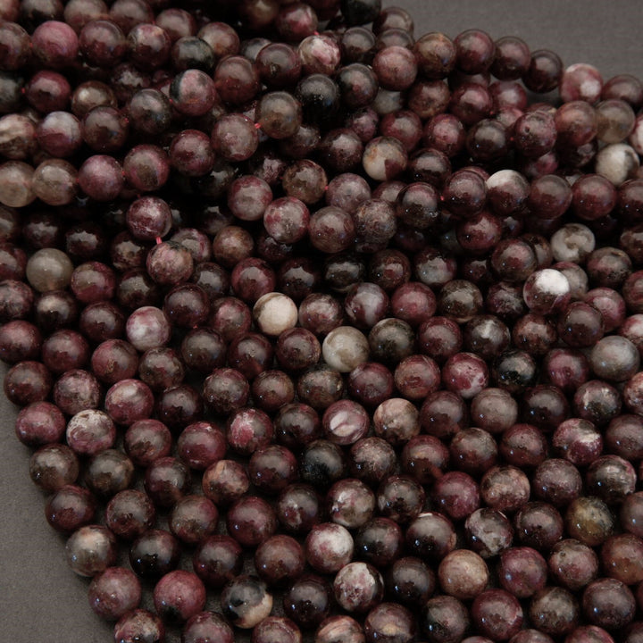 Mauve Rubellite Tourmaline · Smooth · Round · 6mm, 8mm, 10mm **CLEARANCE**, Tejas Beads, Beads