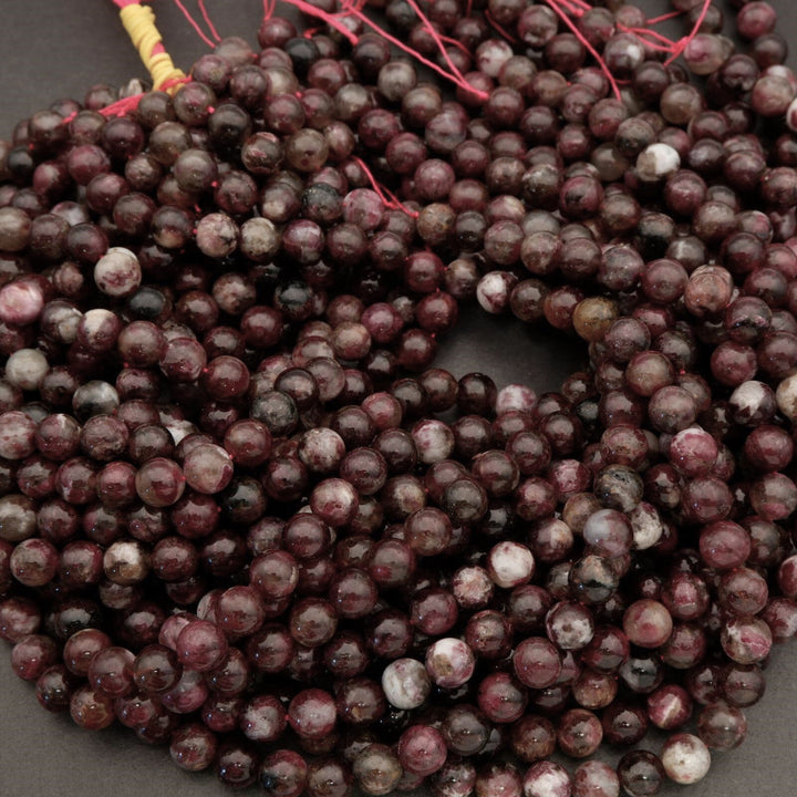 Mauve Rubellite Tourmaline · Smooth · Round · 6mm, 8mm, 10mm **CLEARANCE**, Tejas Beads, Beads