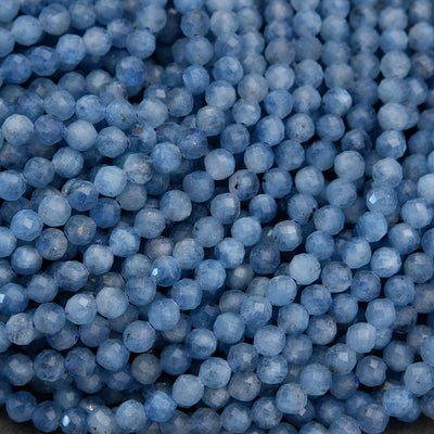 Aquamarine A · Microfaceted · Round · 2mm, 3mm, 4mm