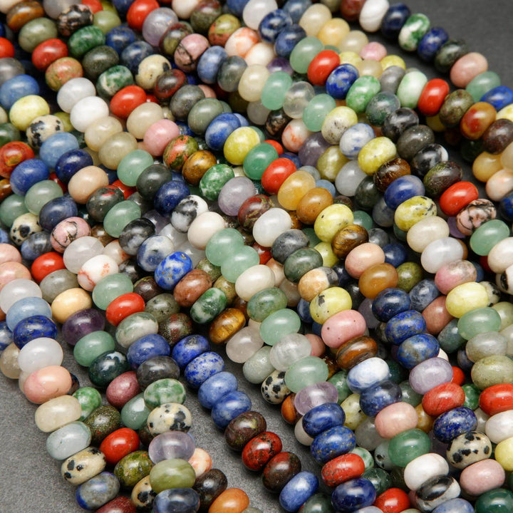 Multicolor mixed gemstone beads.