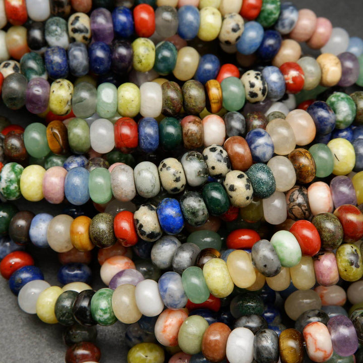 Multicolor mixed gemstone beads.