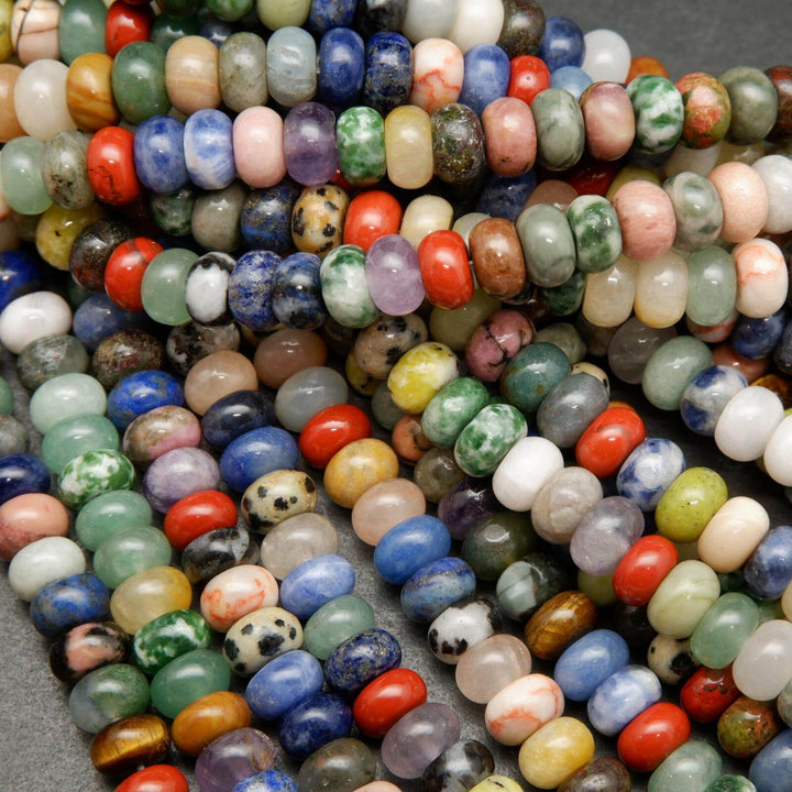 Multicolor mixed gemstone beads.