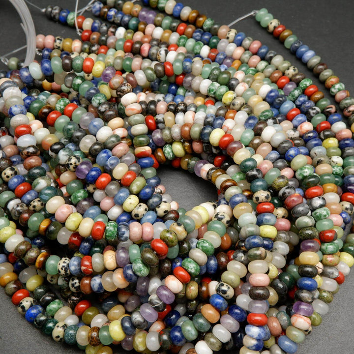 Multicolor mixed gemstone beads.